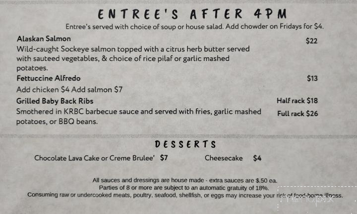 Kootenai River Brewing Company - Bonners Ferry, ID menu_pic