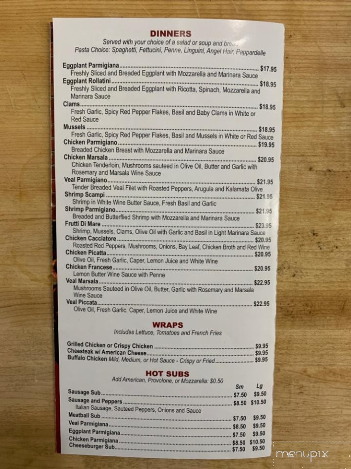 Buono Pizza - Marydel, DE menu_pic