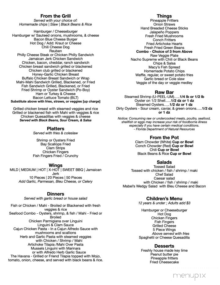 Pineapple Joe's Grill & Bar - Fort Pierce, FL menu_pic