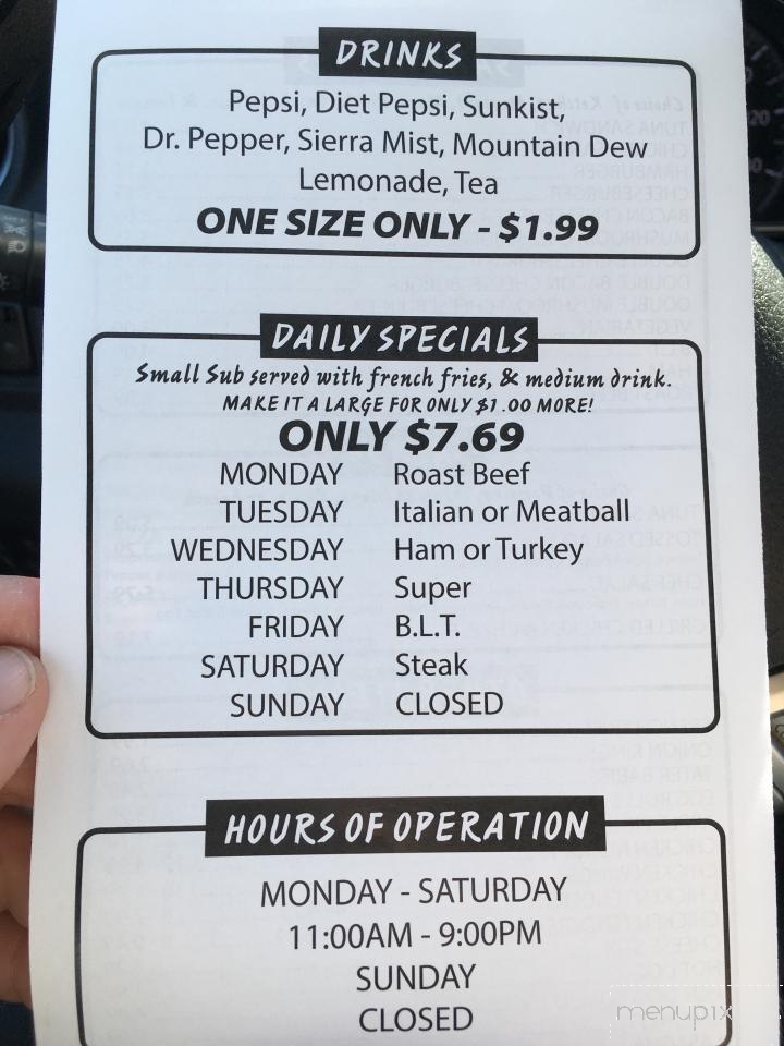 Mama Noi's Famous Hot Subs - Rockingham, NC menu_pic