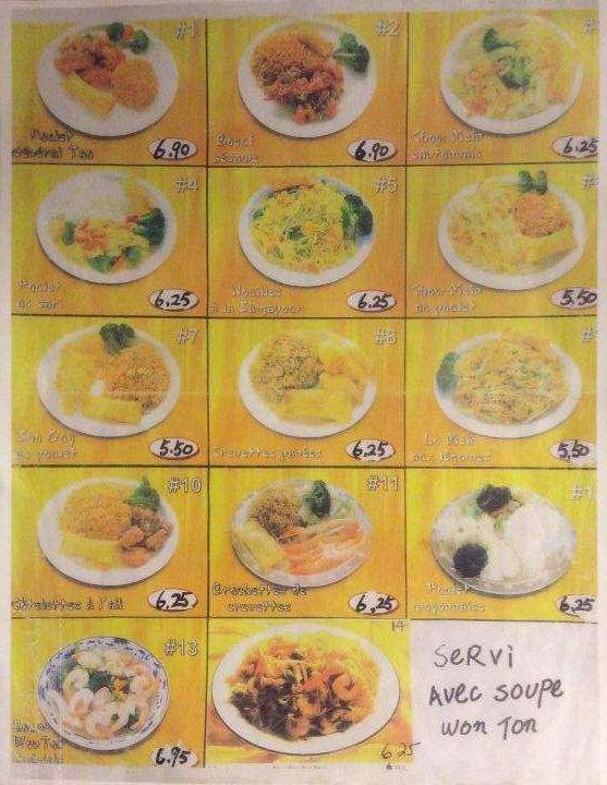Maison Kim Sing - Sorel-Tracy, QC menu_pic
