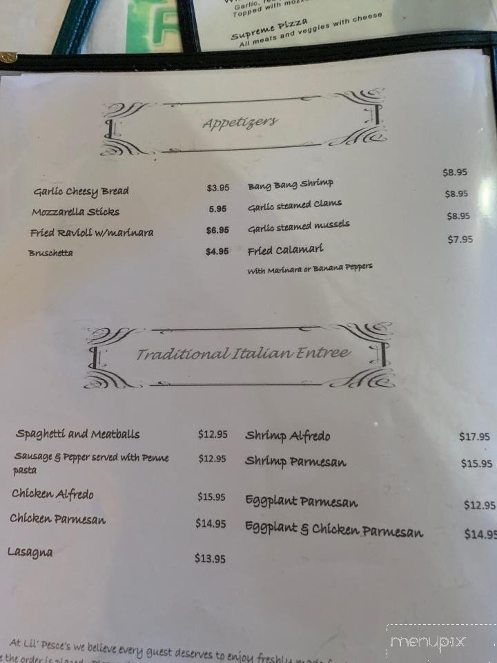 Lil' Pesces' - Alford, FL menu_pic