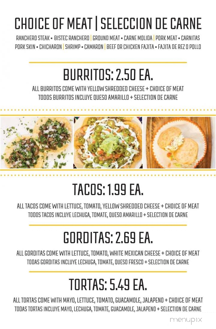 Hernandez Mexican Restaurant - Lufkin, TX menu_pic
