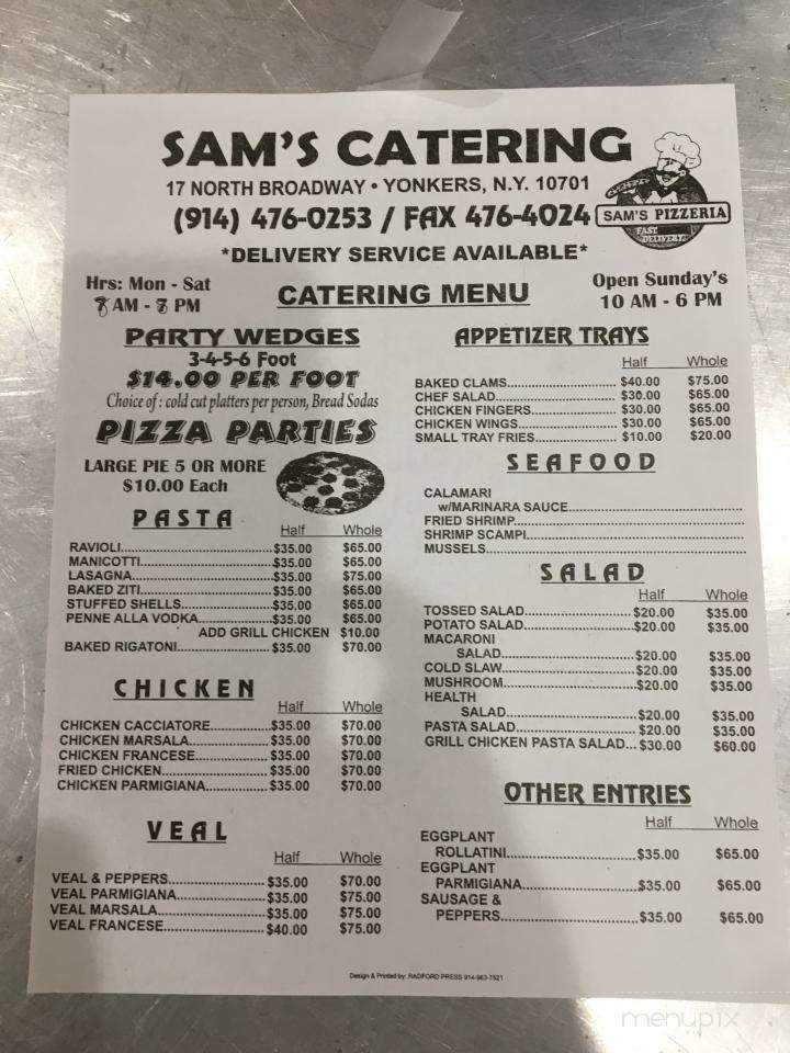Sam's Wedges & Pizzeria - Yonkers, NY