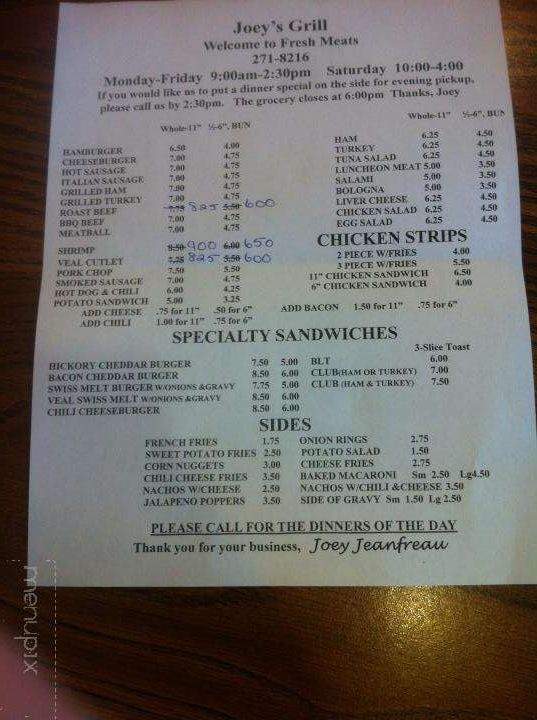 Jeanfreau's - Chalmette, LA menu_pic