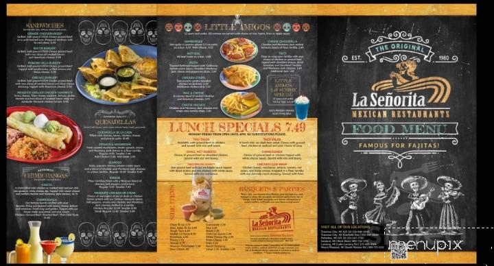La Senorita - Gaylord, MI menu_pic