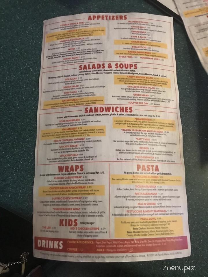 Sam's Pizza - Iowa City, IA menu_pic
