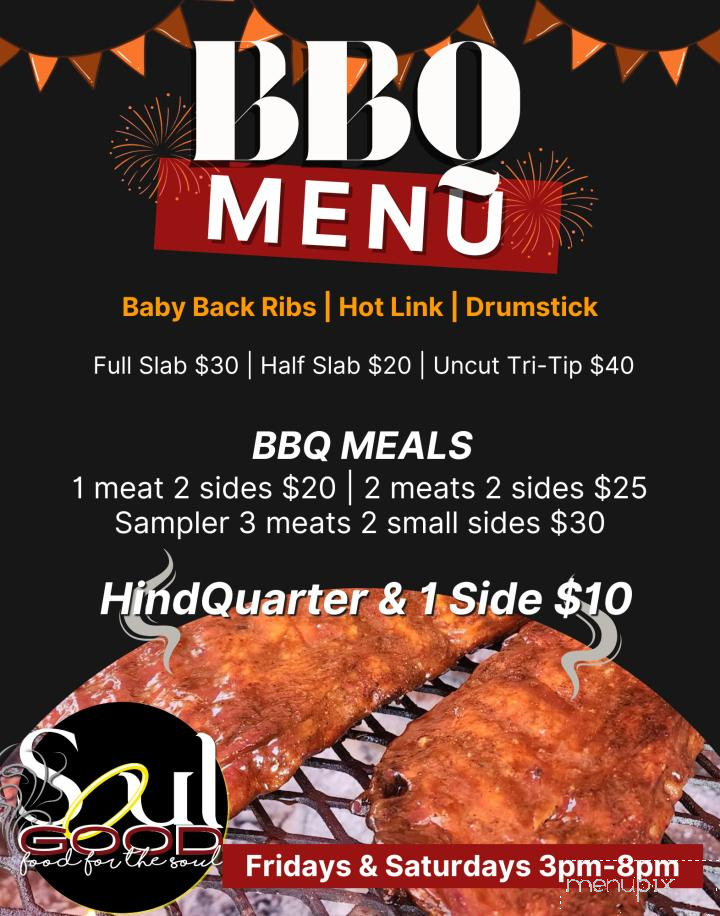 Soul Good - Tulare, CA menu_pic