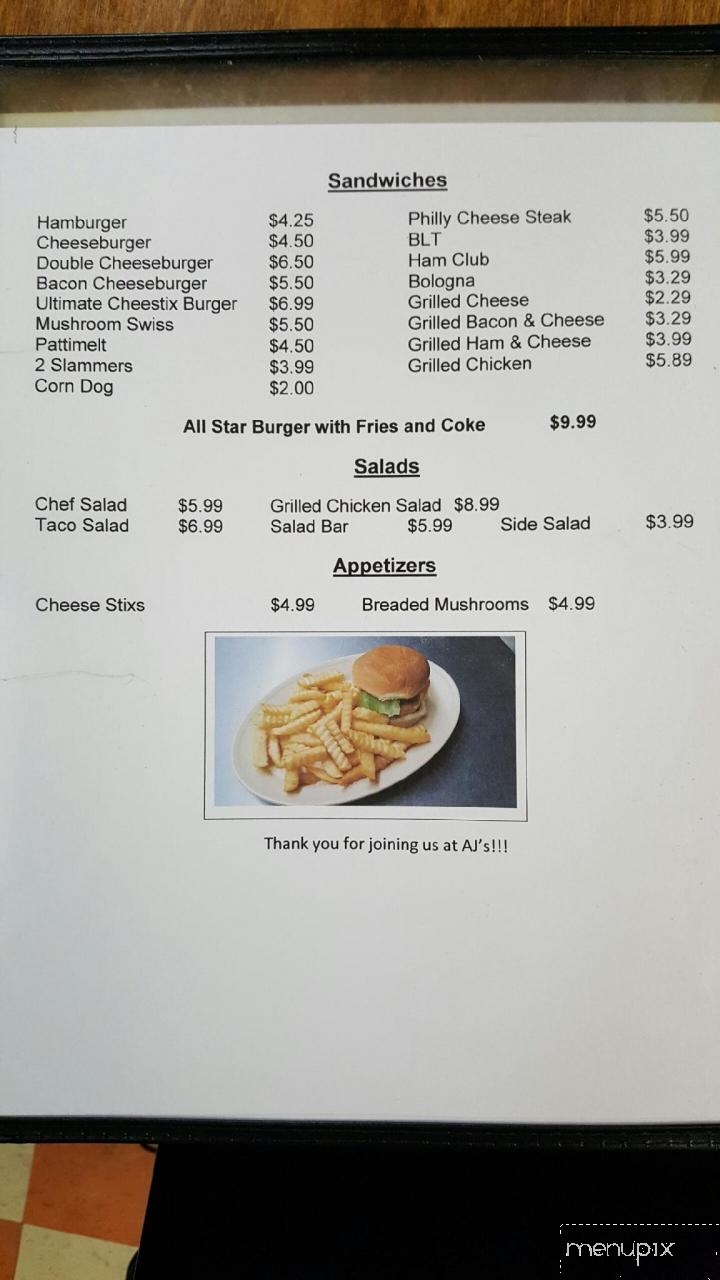 All Star Cafe - Huntingdon, TN menu_pic