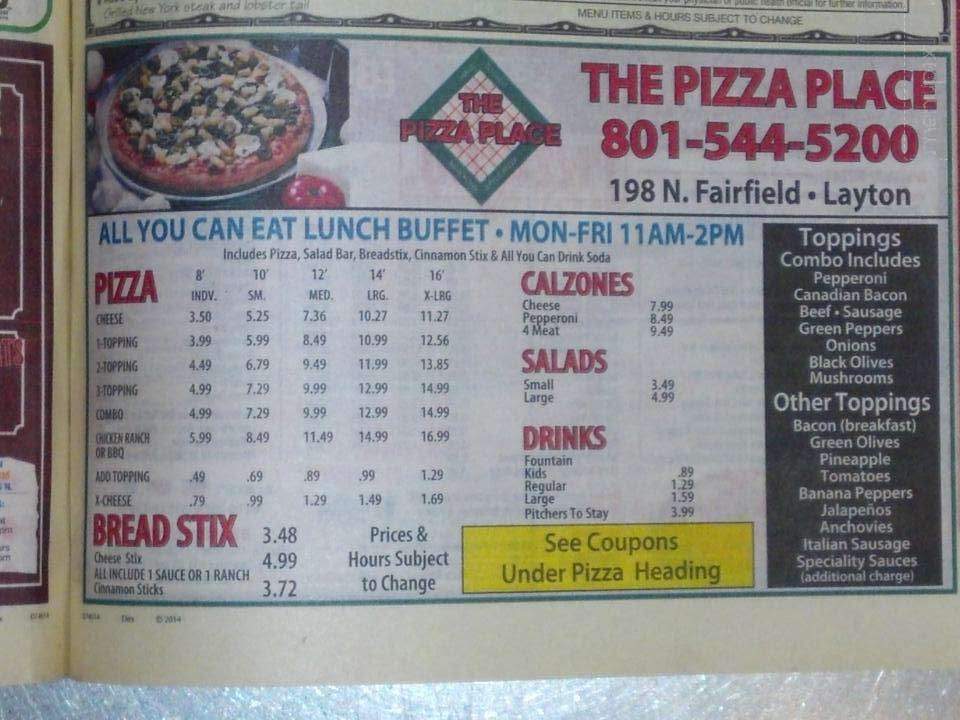 Pizza Place - Layton, UT menu_pic