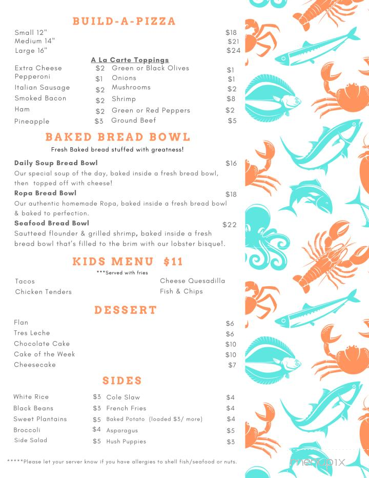 The Eagle's Nest Restaurant - Bokeelia, FL menu_pic
