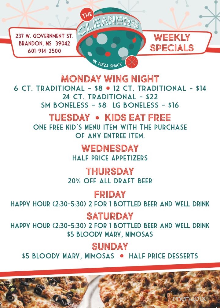 The Cleaners by Pizza Shack - Brandon, MS menu_pic