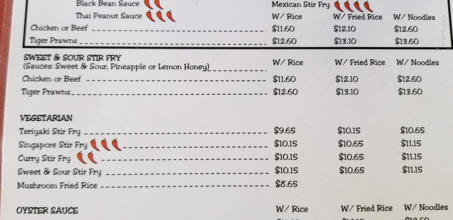Baan Do's Stir Fry - Duncan, BC menu_pic