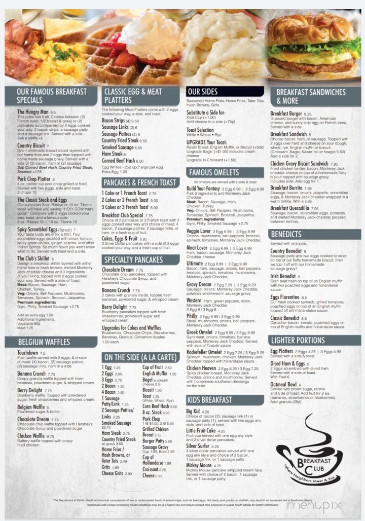 Breakfast Club of Casselberry - Casselberry, FL menu_pic