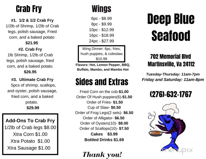 Deep Blue Seafood - Martinsville, VA