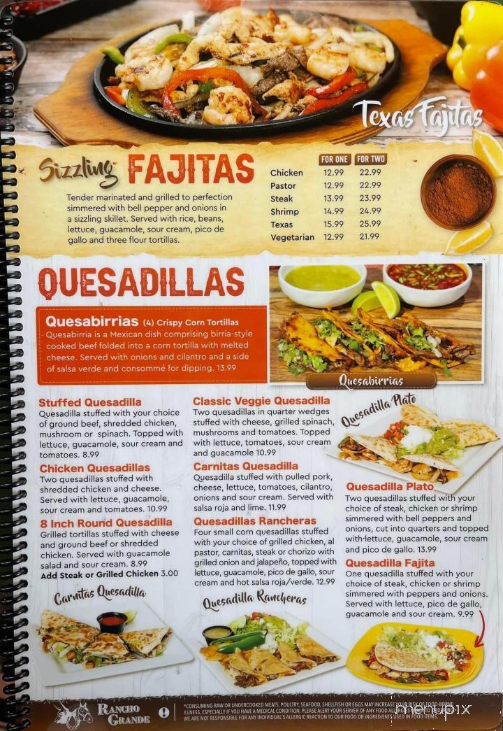 Rancho Grande - Madison, FL menu_pic