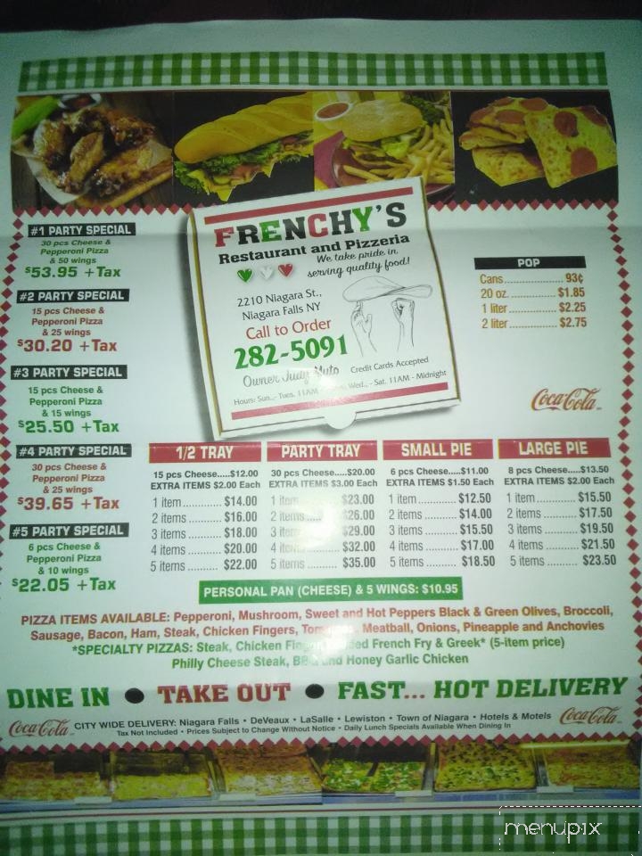Frenchy's Pizzeria - Niagara Falls, NY menu_pic