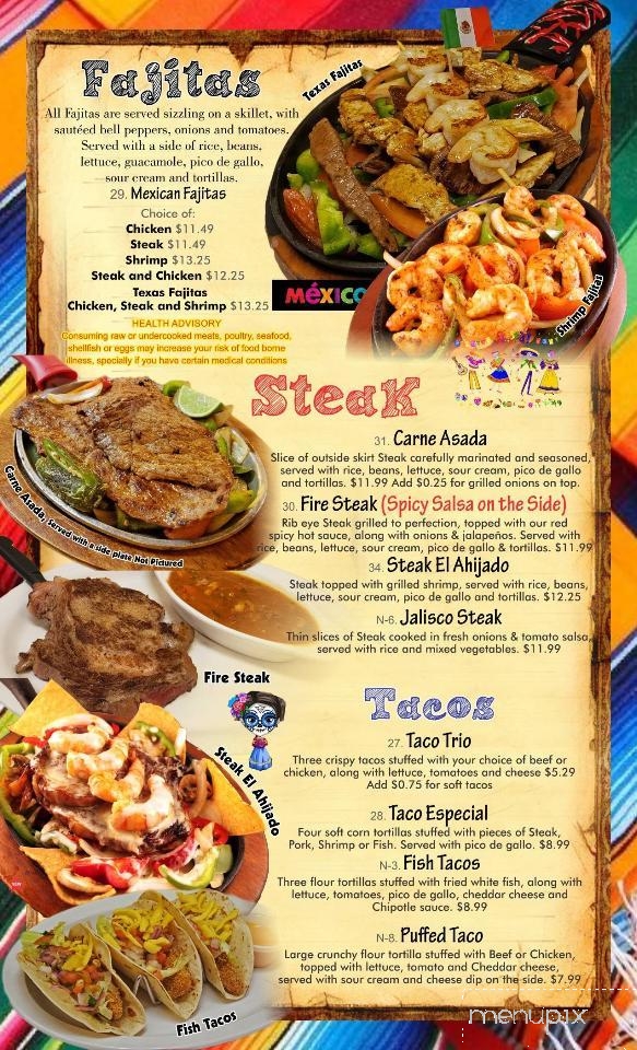 El Jalisco Mexican Grill - Eufaula, AL menu_pic