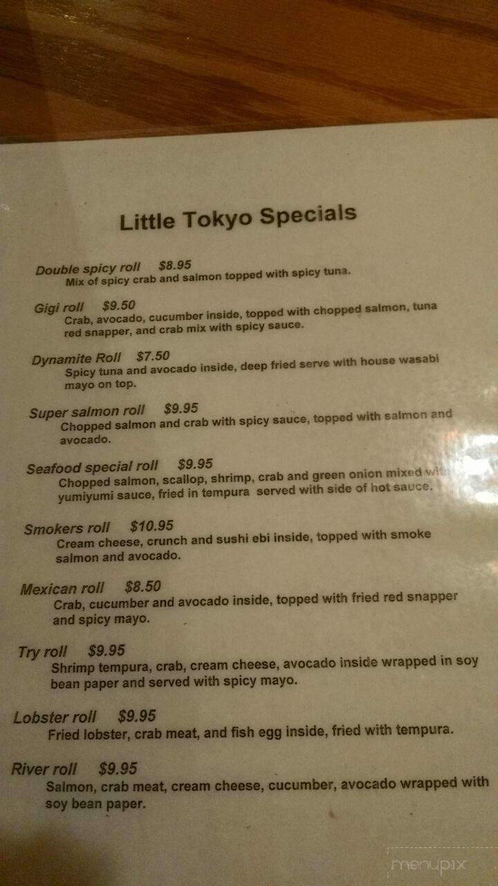 Little Tokyo Steakhouse - Dublin, GA menu_pic