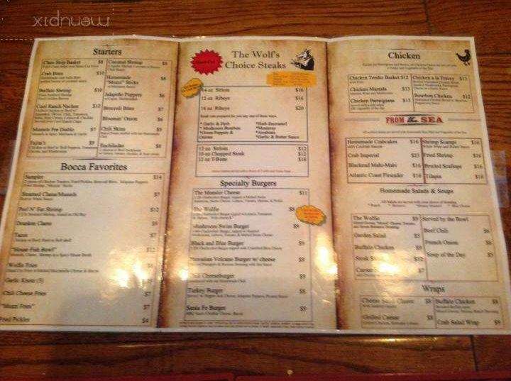 Wolfie's Bar & Grille - Smyrna, DE menu_pic