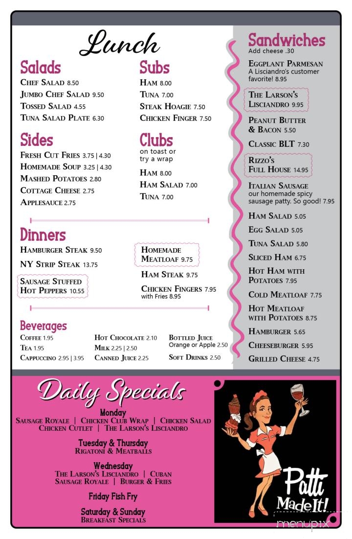 Lisciandro's Restaurant - Jamestown, NY menu_pic