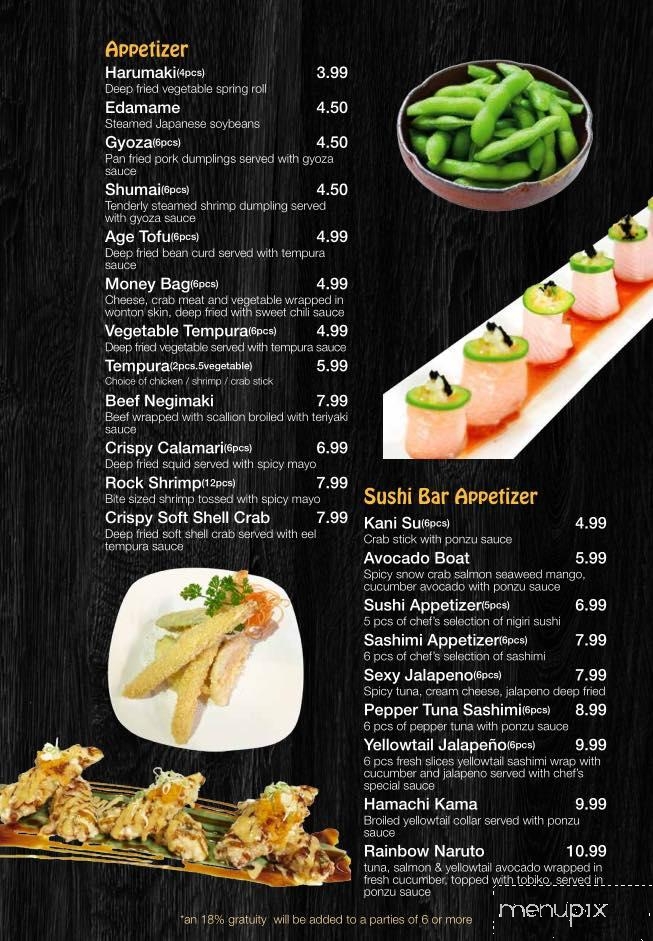 Furji Sushi Asia Sushi Buffet - Oneida, NY menu_pic