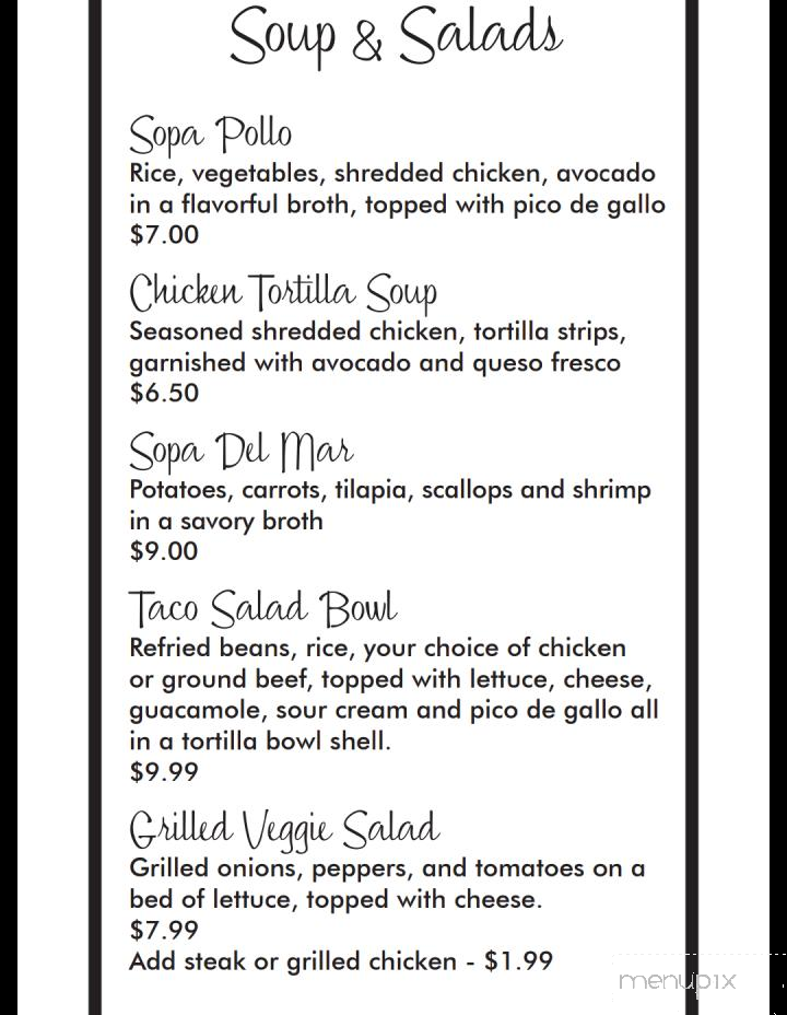 Fresco Fajita House - Beloit, WI menu_pic