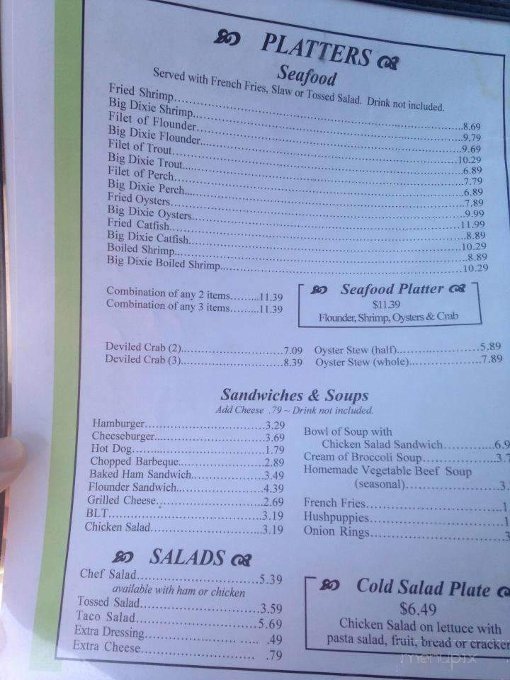 Dixie III Restaurant - Asheboro, NC menu_pic