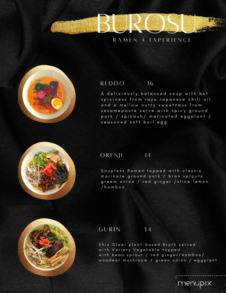 Burosu Ramen - Studio CIty, CA menu_pic