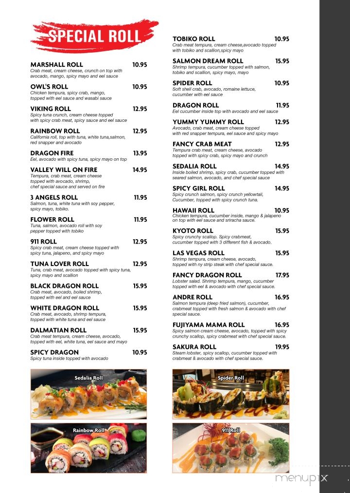 Kazoku Hibachi And Sushi Bar - Marshall, MO menu_pic