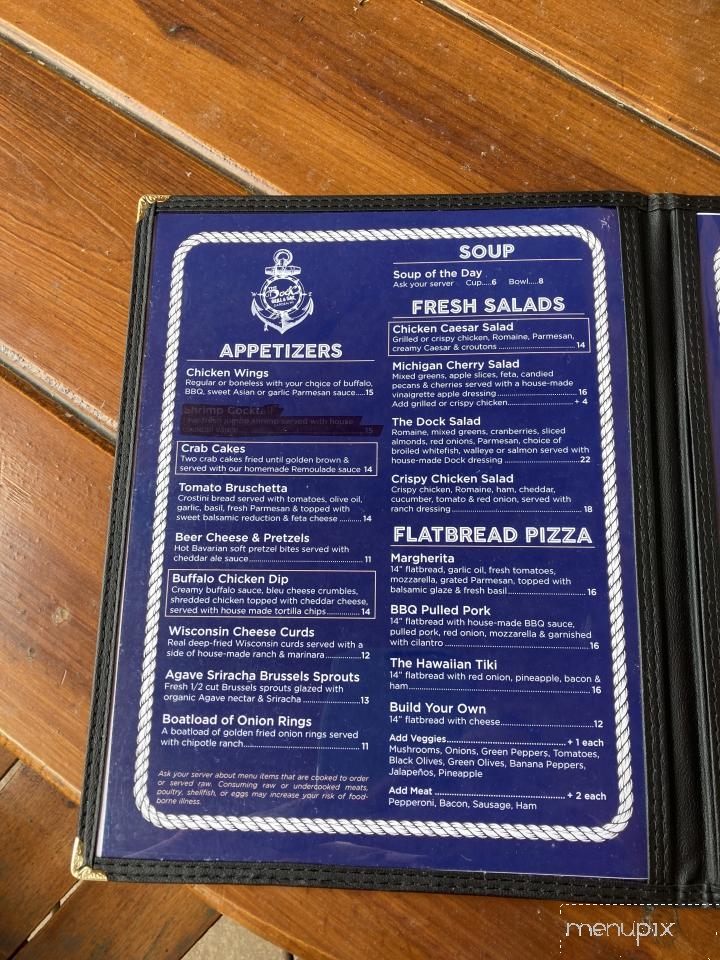 The Dock at Bay Ridge - Garden, MI menu_pic