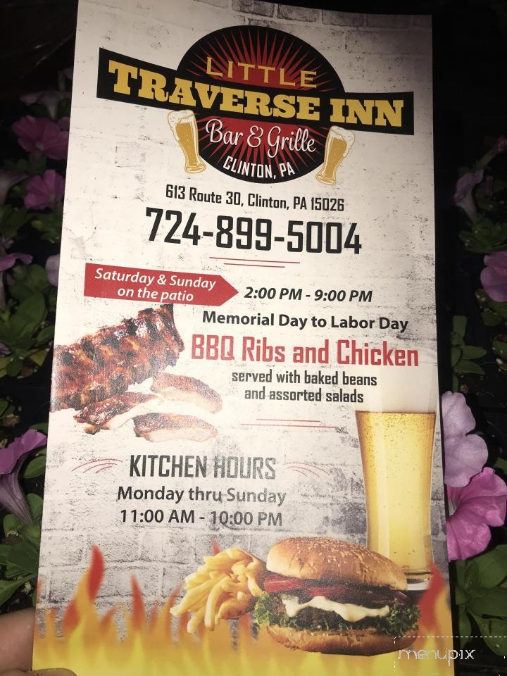 Little Traverse Inn - Clinton, PA menu_pic