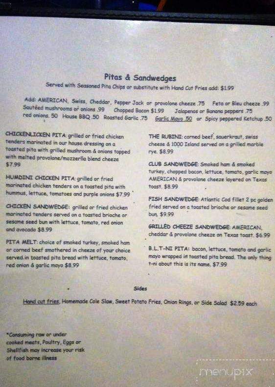 Sardini's Good Time Eatery - Toledo, OH menu_pic