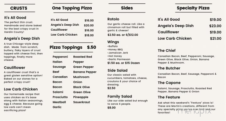 The Bakery - Radcliffe, IA menu_pic