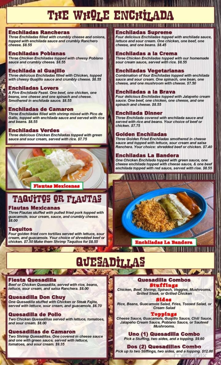La Fiesta Brava Mexican Restaurant - West Point, MS menu_pic