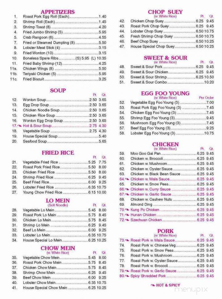 Peking Garden - Noblesville, IN menu_pic
