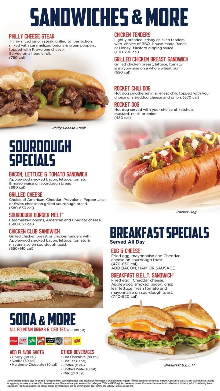 Johnny Rockets - Mashantucket, CT menu_pic