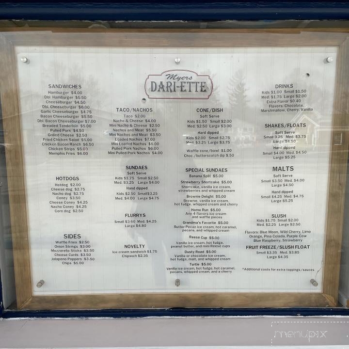 Dariette - Bainbridge, IN menu_pic