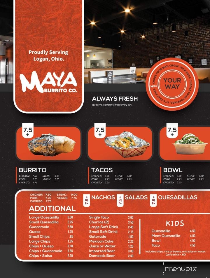 Maya Burrito Co. - Logan, OH
