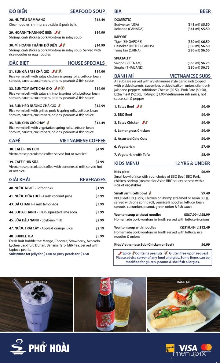 Pho Hoai Okotoks - Okotoks, AB menu_pic