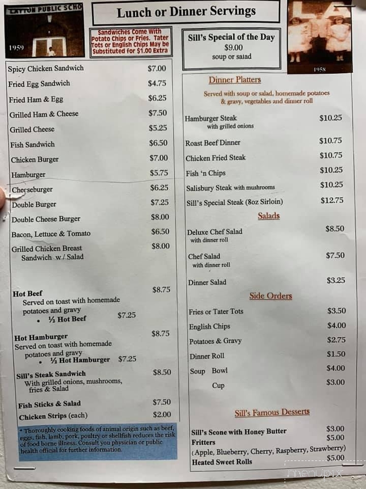 Sills Cafe - Layton, UT menu_pic