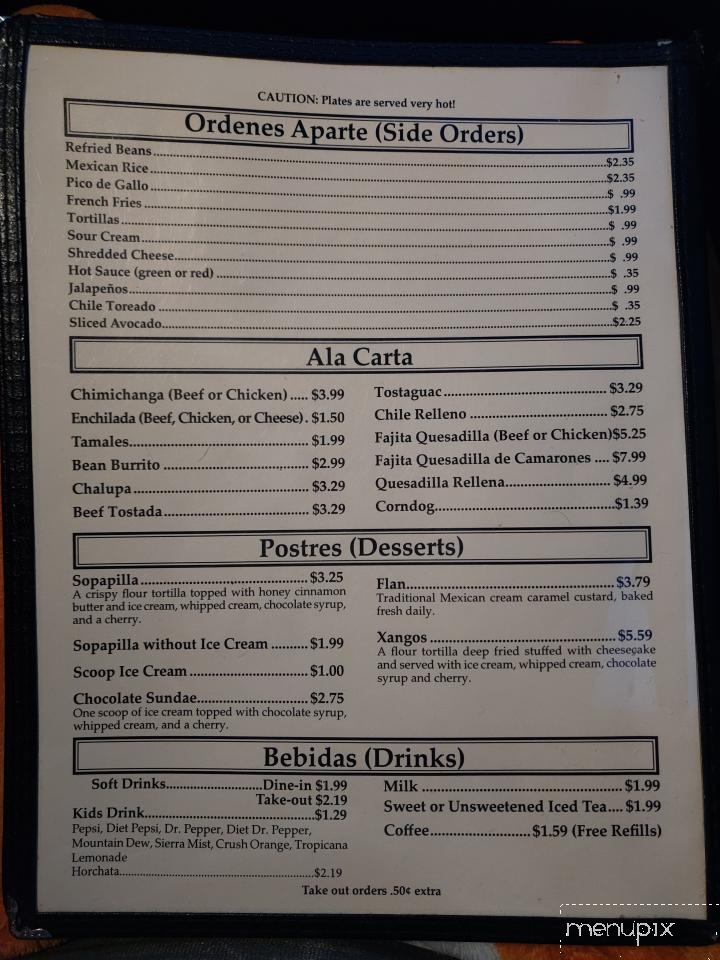 Taqueria El Mariachi - Danville, AR menu_pic