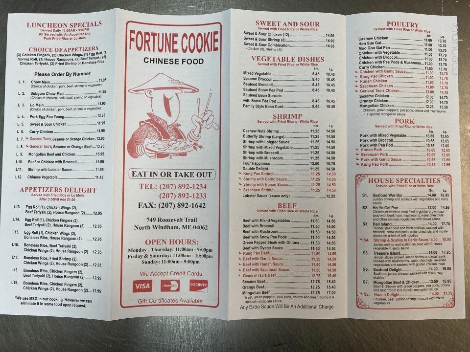 Fortune Cookie - Windham, ME menu_pic