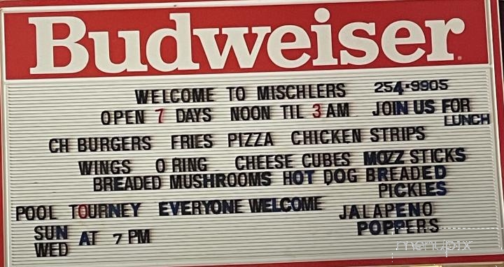 Mischler's Tavern - Washington, IN menu_pic