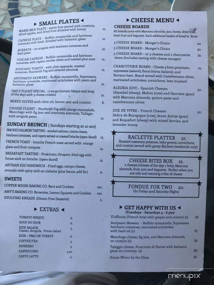 Artisan Cheese Gallery - Studio City, CA menu_pic