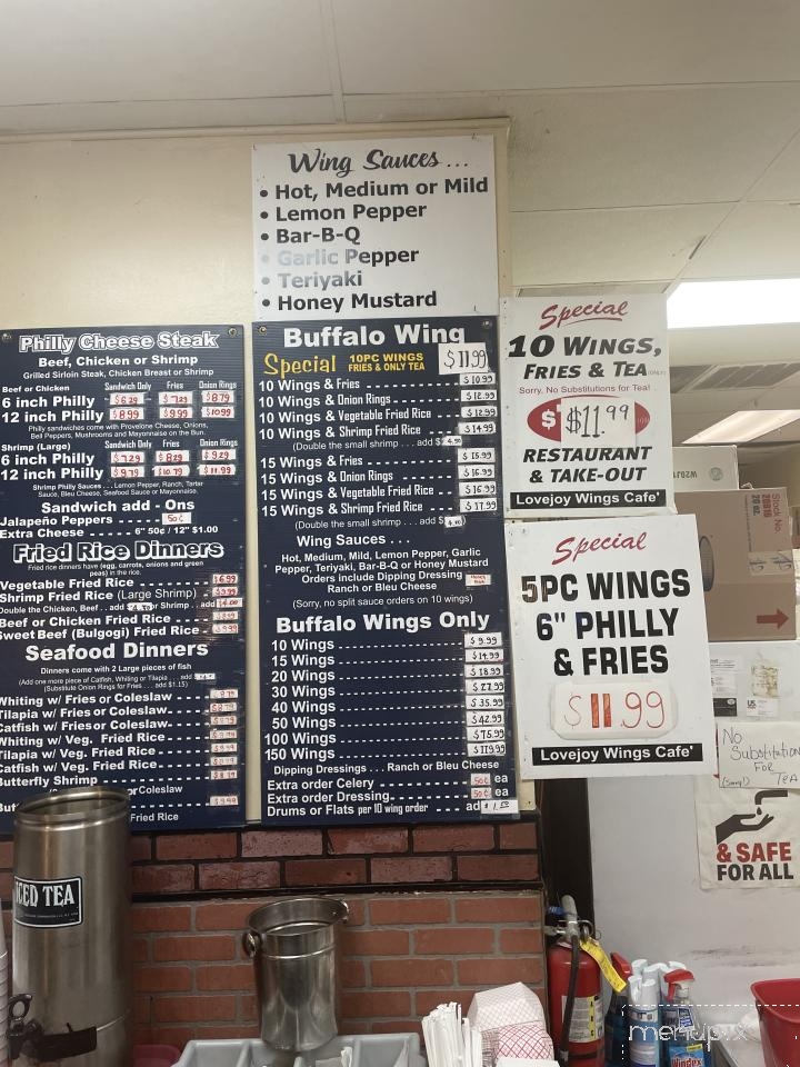 Lovejoy Wings Cafe - Hampton, GA menu_pic