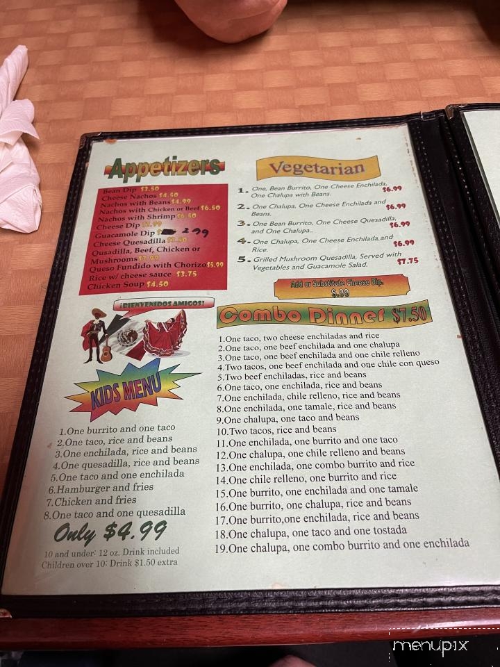 San Antonios - Fyffe, AL menu_pic