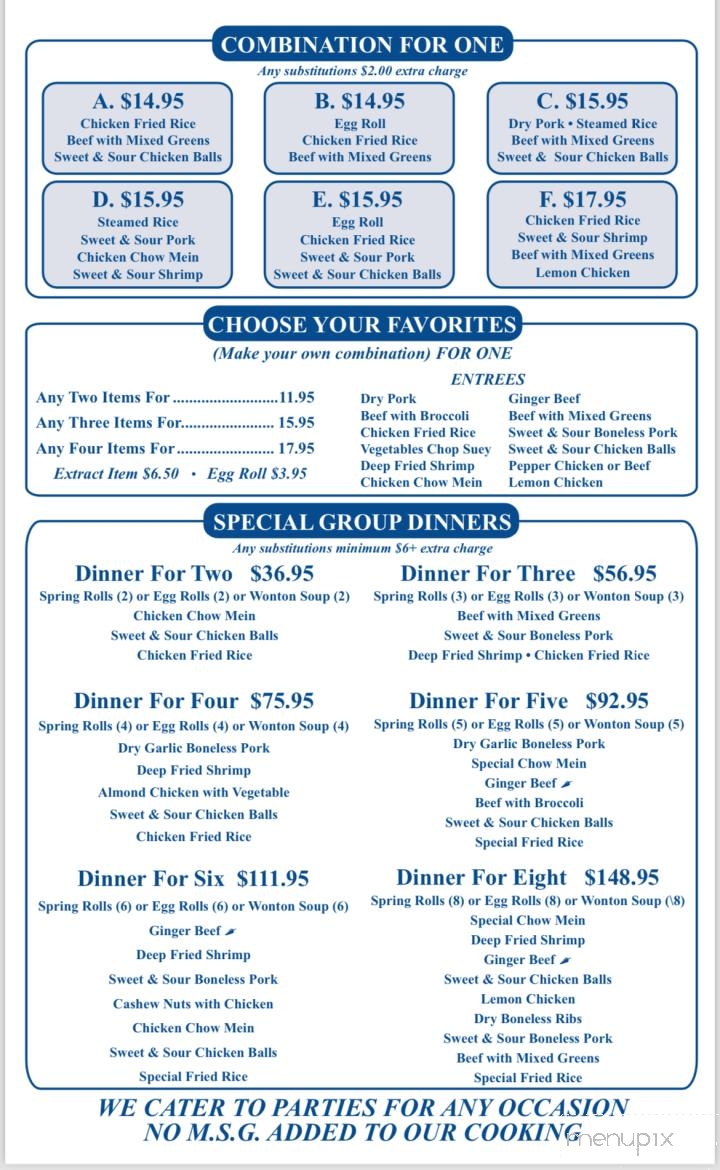 White Swan Restaurant - Vermilion, AB menu_pic