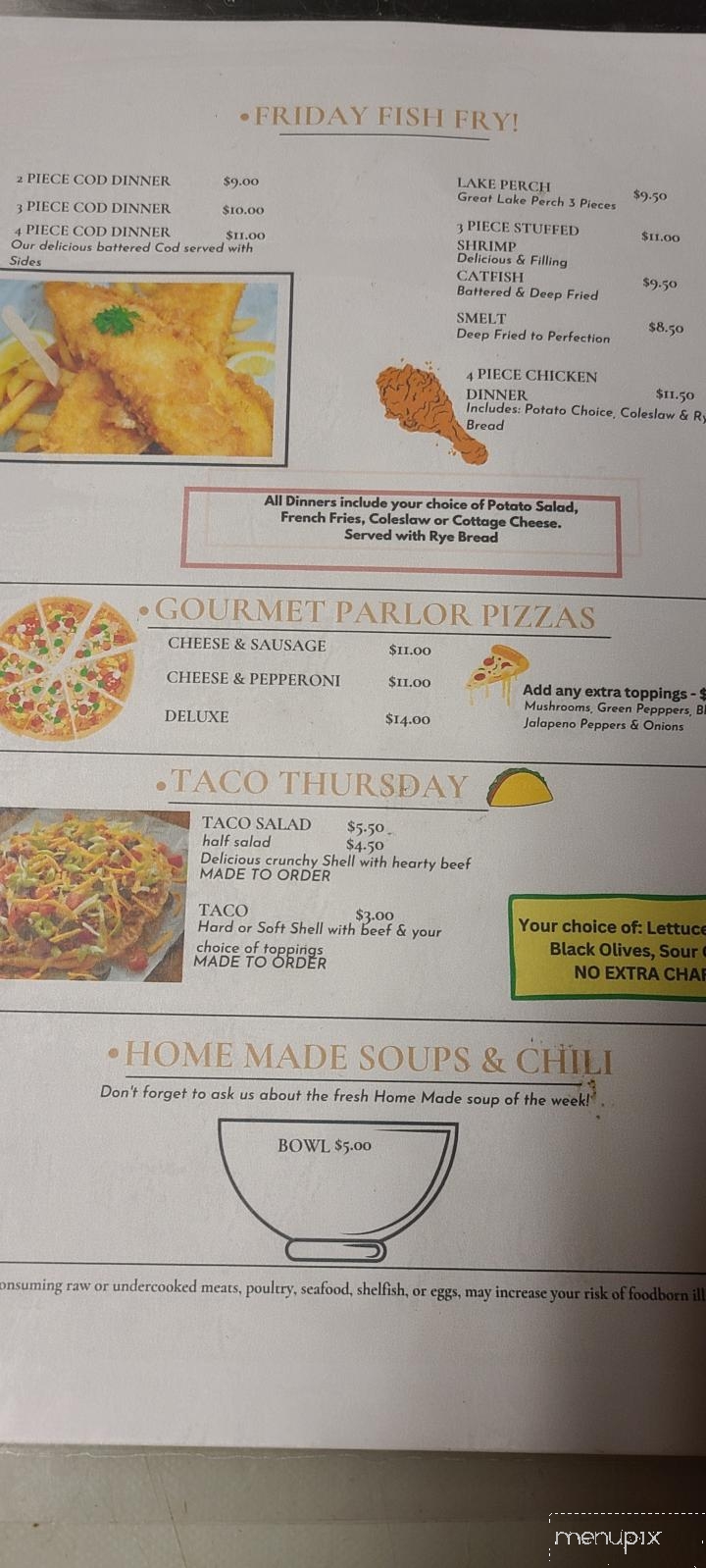 Sneaky Pete's Tavern - Hancock, WI menu_pic