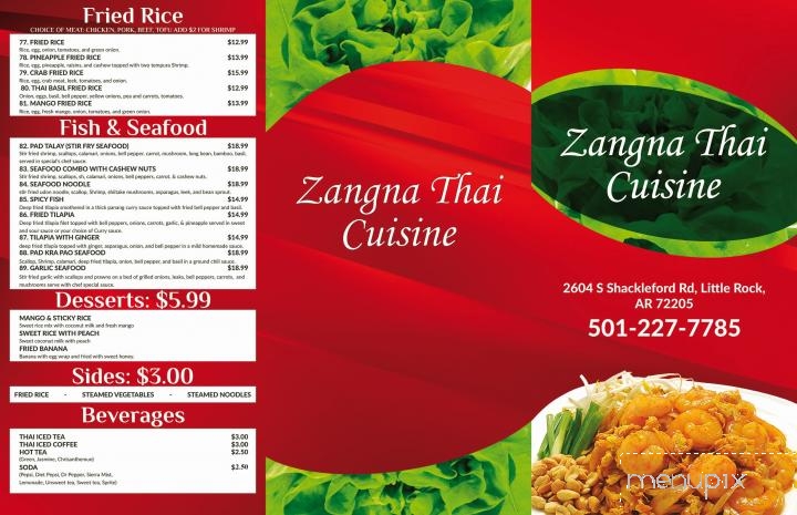Zangna Thai Cuisine - Little Rock, AR